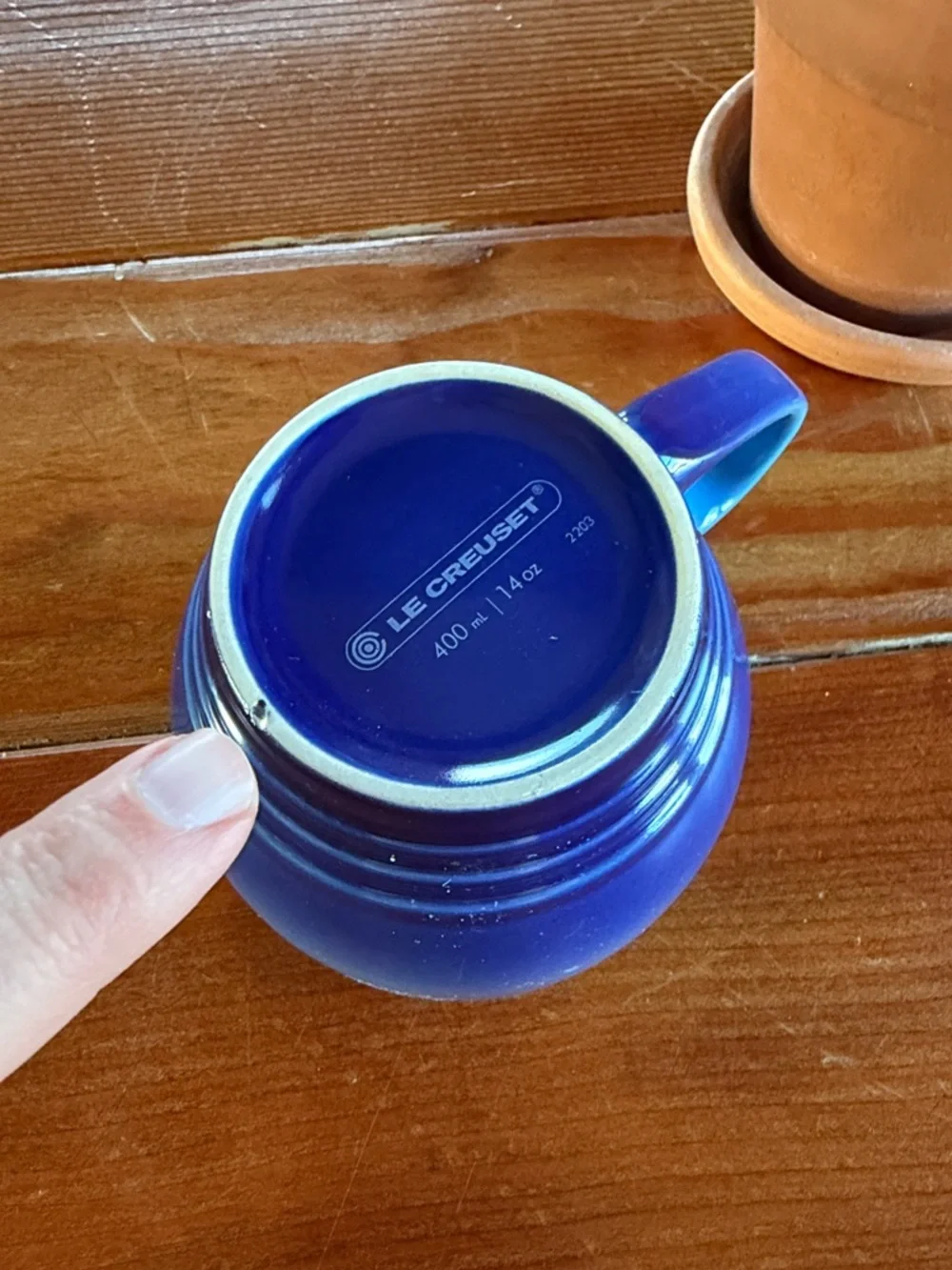 Le Creuset Blue Gradient Mug with Cream Interior - Picture 7 of 7